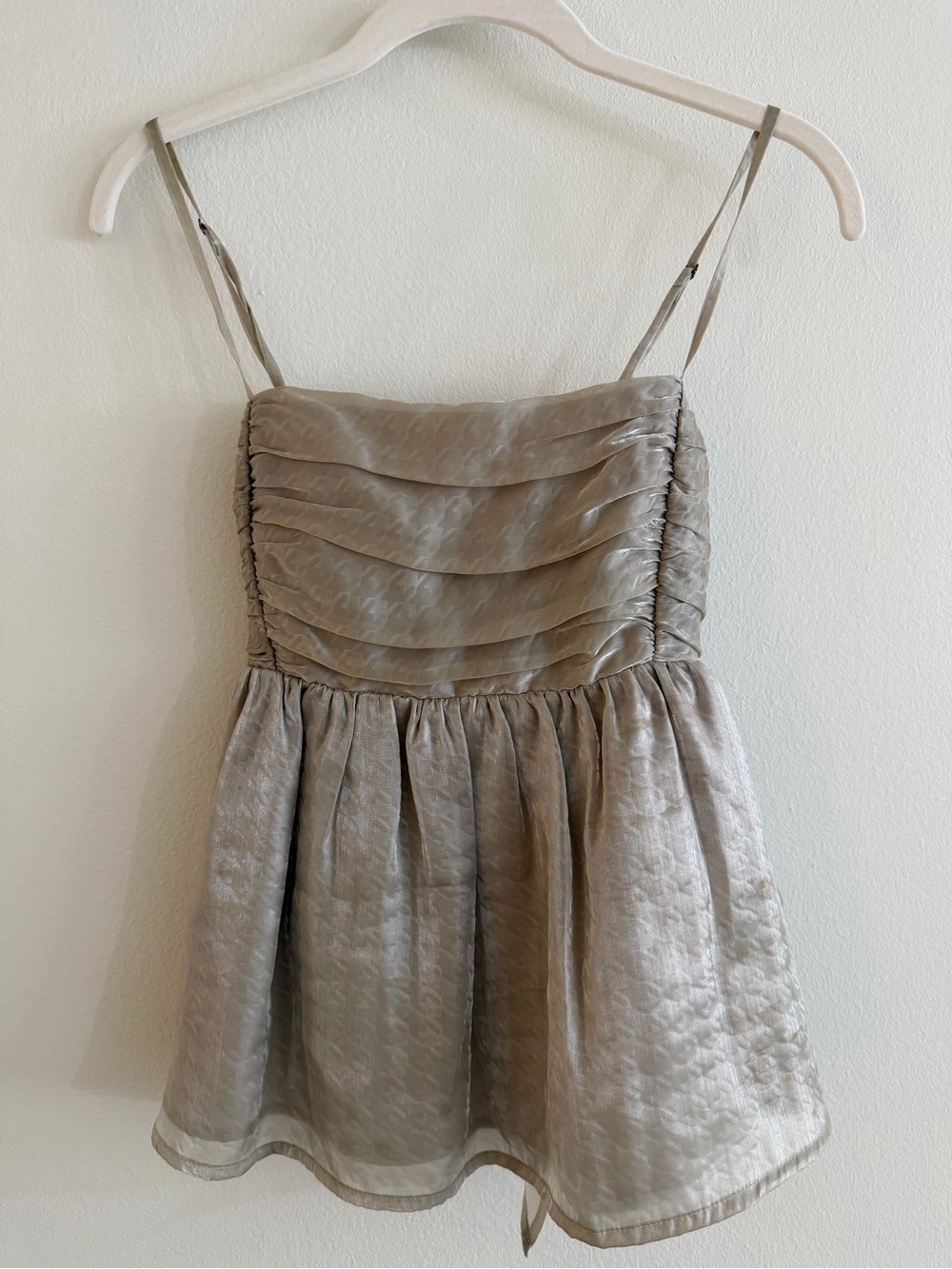 Wayf Shimmer Bow Back Top